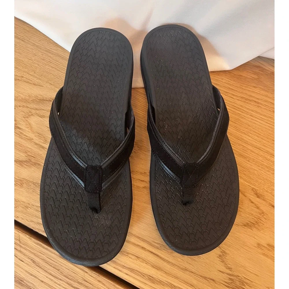 Vionic Tide II Flip Flop Sandals Mens Size 11 Black Orthotic Comfort Thong